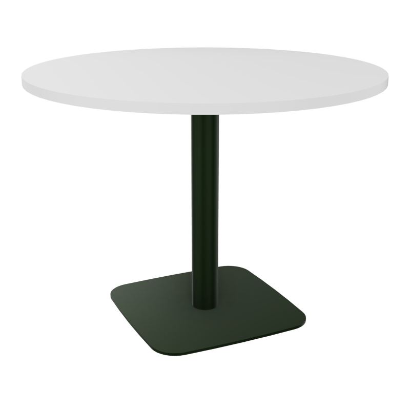 TABLE RONDE Ø100 CM PIED CENTRAL H73,5 CM  ÉP. 25 MM  MG ST
