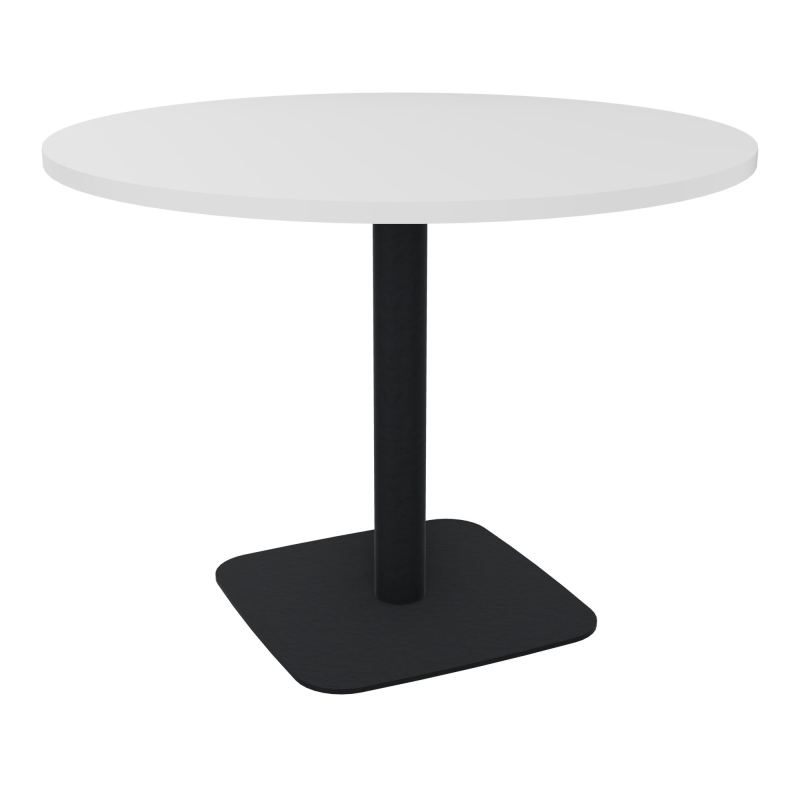TABLE RONDE Ø100 CM PIED CENTRAL H73,5 CM  ÉP. 25 MM  MG ZP