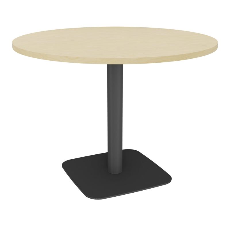TABLE RONDE Ø100 CM PIED CENTRAL H73,5 CM  ÉP. 25 MM  N8 SC