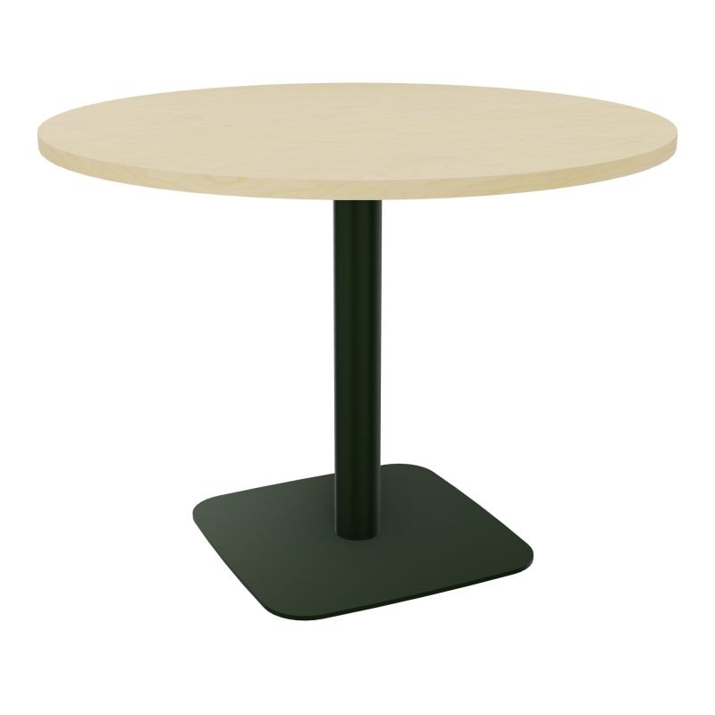 TABLE RONDE Ø100 CM PIED CENTRAL H73,5 CM  ÉP. 25 MM  N8 ST