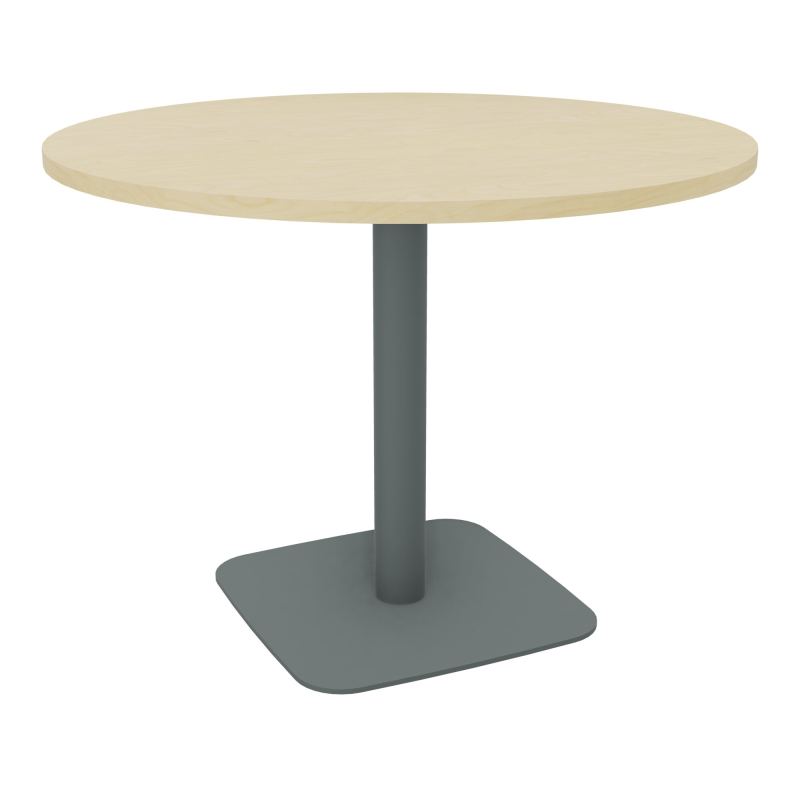 TABLE RONDE Ø100 CM PIED CENTRAL H73,5 CM  ÉP. 25 MM  N8 SU