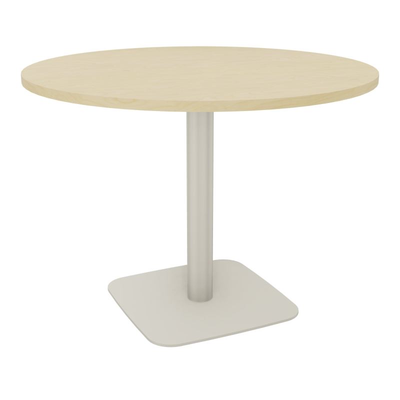 TABLE RONDE Ø100 CM PIED CENTRAL H73,5 CM  ÉP. 25 MM  N8 ZC