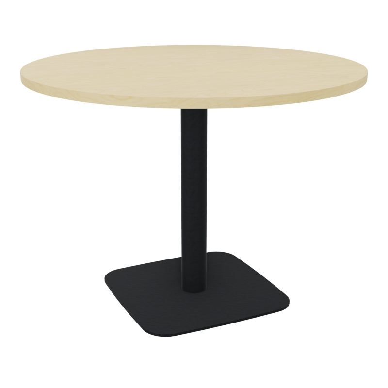 TABLE RONDE Ø100 CM PIED CENTRAL H73,5 CM  ÉP. 25 MM  N8 ZP