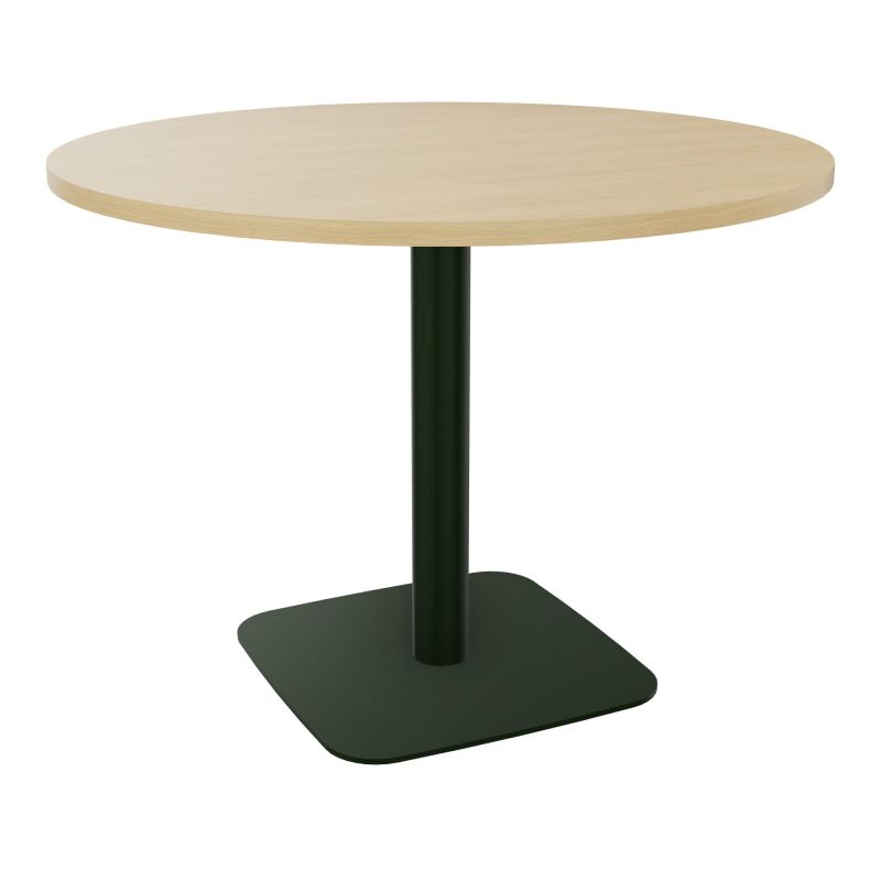 TABLE RONDE Ø100 CM PIED CENTRAL H73,5 CM  ÉP. 25 MM  R1 ST