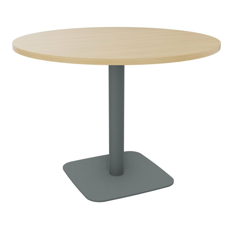 TABLE RONDE Ø100 CM PIED CENTRAL H73,5 CM  ÉP. 25 MM  R1 SU