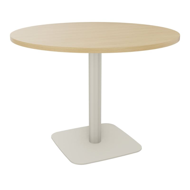 TABLE RONDE Ø100 CM PIED CENTRAL H73,5 CM  ÉP. 25 MM  R1 ZC