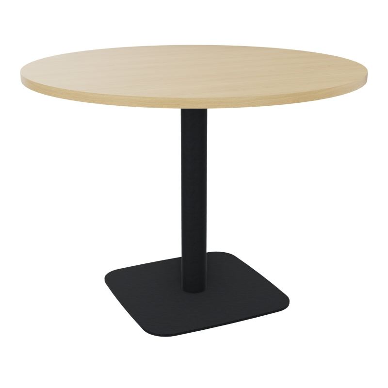 TABLE RONDE Ø100 CM PIED CENTRAL H73,5 CM  ÉP. 25 MM  R1 ZP