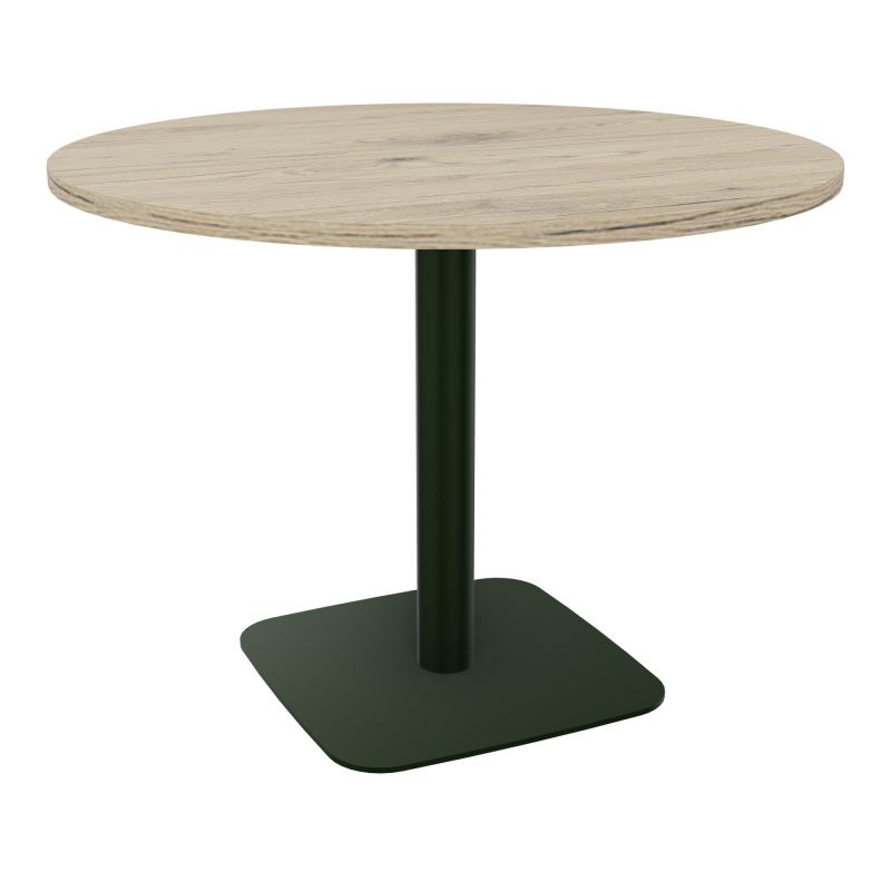 TABLE RONDE Ø100 CM PIED CENTRAL H73,5 CM  ÉP. 25 MM  R3 ST