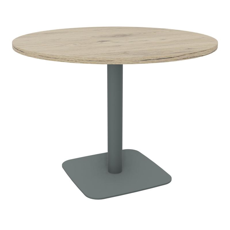 TABLE RONDE Ø100 CM PIED CENTRAL H73,5 CM  ÉP. 25 MM  R3 SU