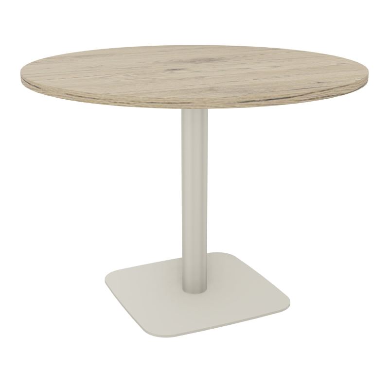 TABLE RONDE Ø100 CM PIED CENTRAL H73,5 CM  ÉP. 25 MM  R3 ZC