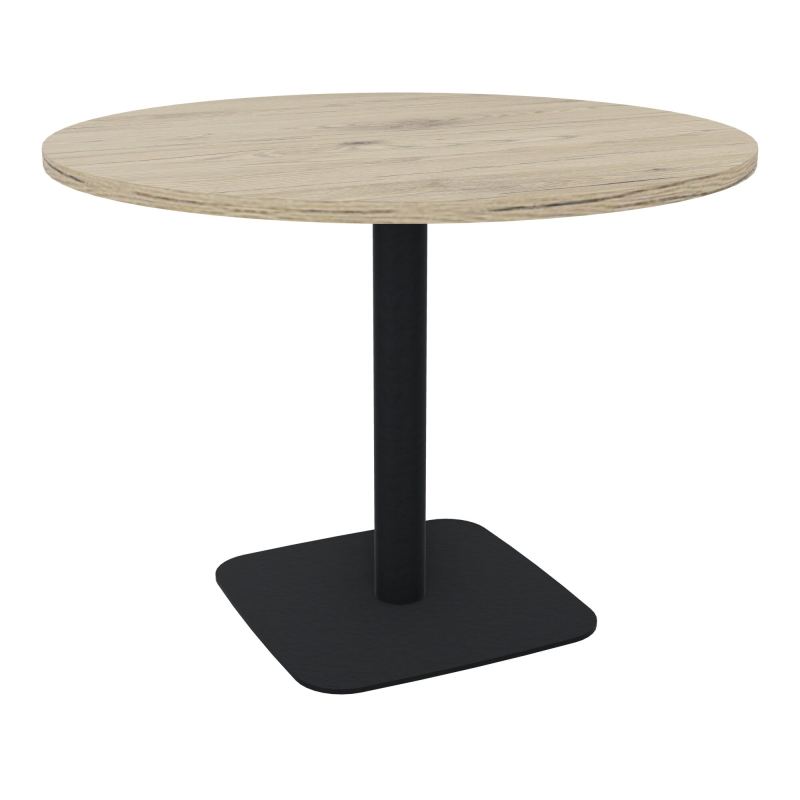 TABLE RONDE Ø100 CM PIED CENTRAL H73,5 CM  ÉP. 25 MM  R3 ZP