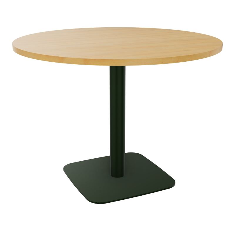 TABLE RONDE Ø100 CM PIED CENTRAL H73,5 CM  ÉP. 25 MM  R5 ST