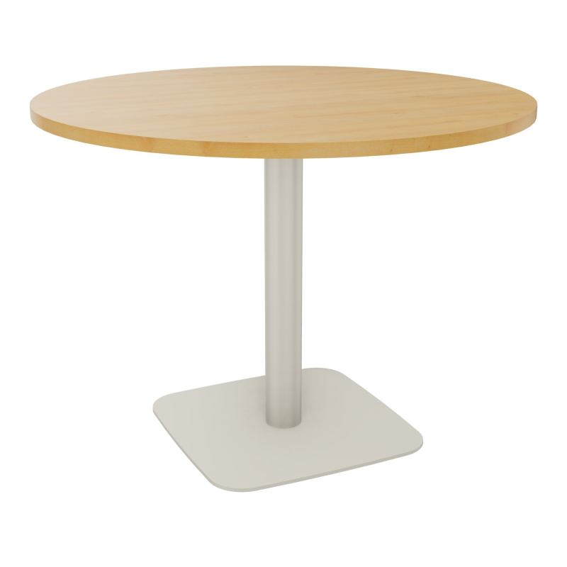 TABLE RONDE Ø100 CM PIED CENTRAL H73,5 CM  ÉP. 25 MM  R5 ZC