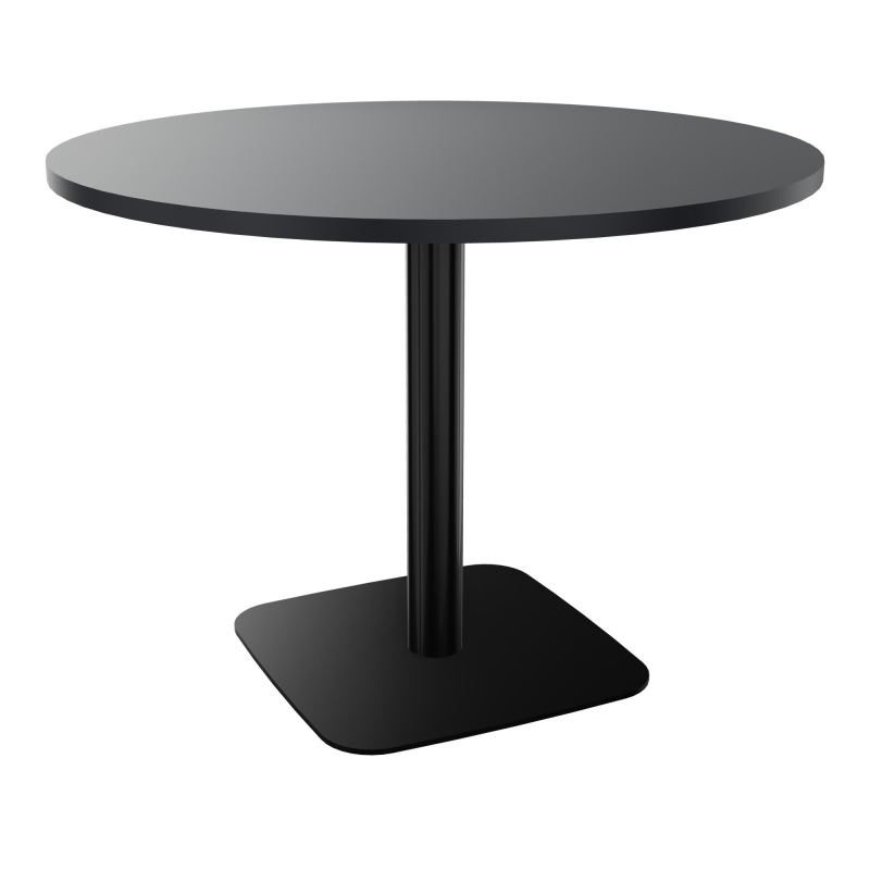 TABLE RONDE Ø100 CM PIED CENTRAL H73,5 CM  ÉP. 25 MM  R9 SG
