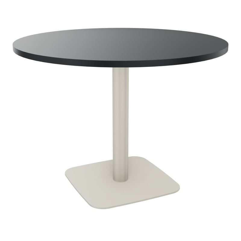 TABLE RONDE Ø100 CM PIED CENTRAL H73,5 CM  ÉP. 25 MM  R9 ZC