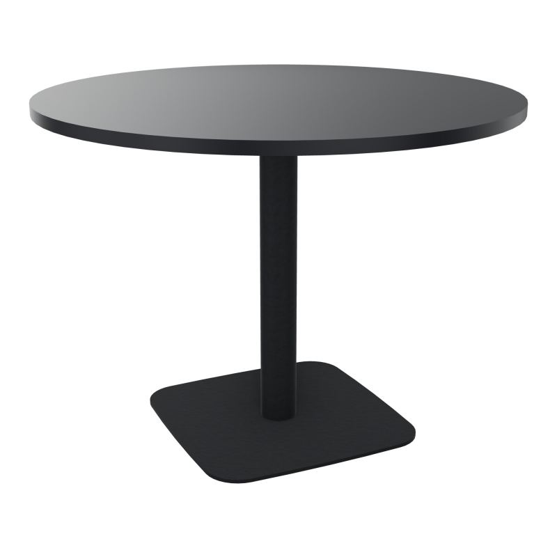 TABLE RONDE Ø100 CM PIED CENTRAL H73,5 CM  ÉP. 25 MM  R9 ZP