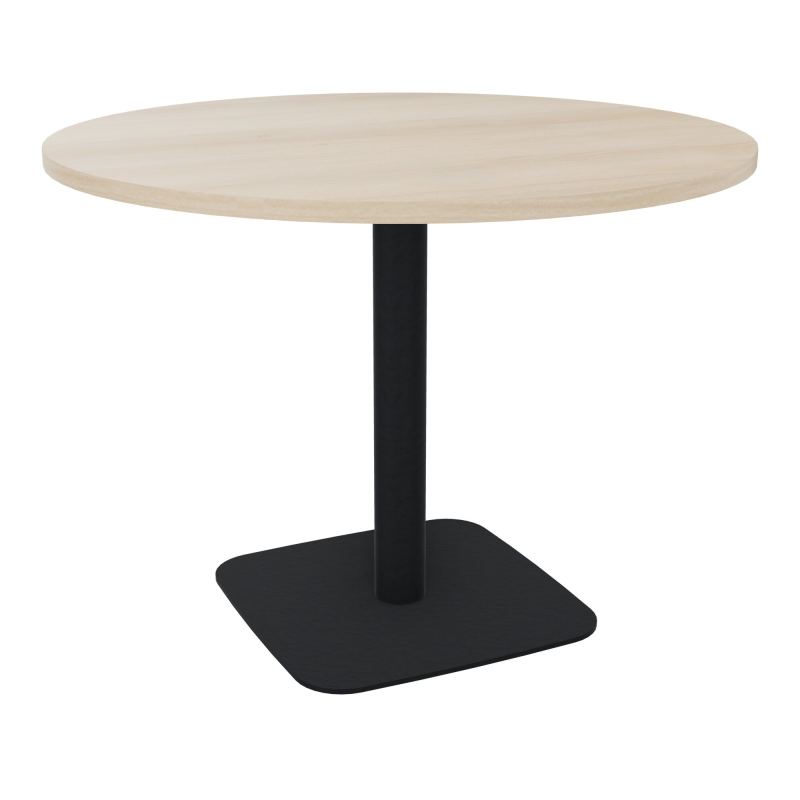 TABLE RONDE Ø100 CM PIED CENTRAL H73,5 CM  ÉP. 25 MM  RZ ZP
