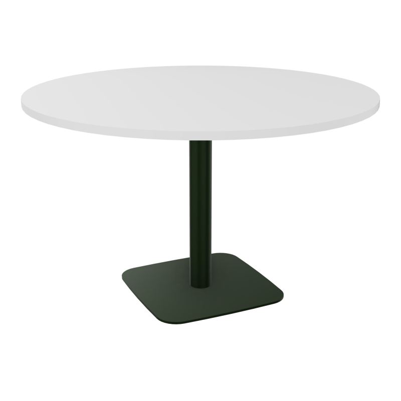 TABLE RONDE Ø120 CM PIED CENTRAL H73,5 CM ÉP. 25 MM  MG ST