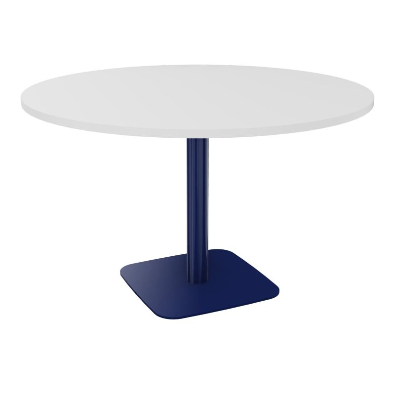 TABLE RONDE Ø120 CM PIED CENTRAL H73,5 CM ÉP. 25 MM  MG X4