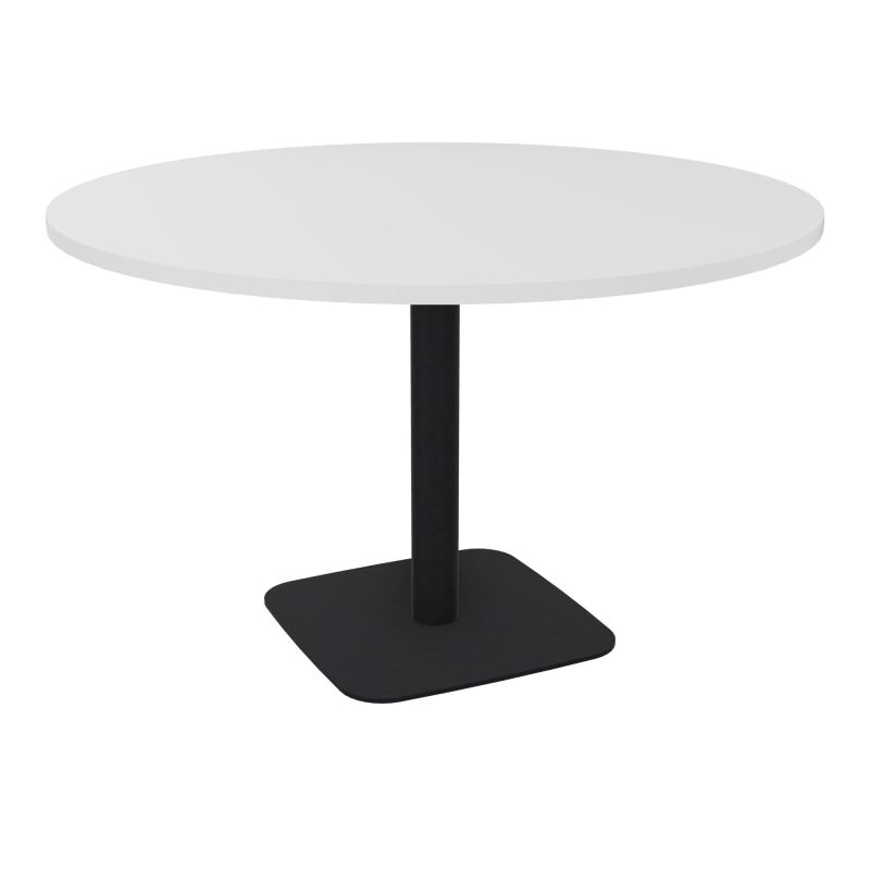 TABLE RONDE Ø120 CM PIED CENTRAL H73,5 CM ÉP. 25 MM  MG ZP