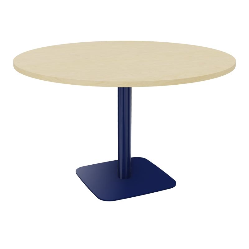TABLE RONDE Ø120 CM PIED CENTRAL H73,5 CM ÉP. 25 MM  N8 X4