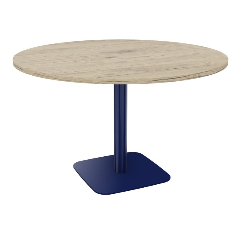 TABLE RONDE Ø120 CM PIED CENTRAL H73,5 CM ÉP. 25 MM  R3 X4