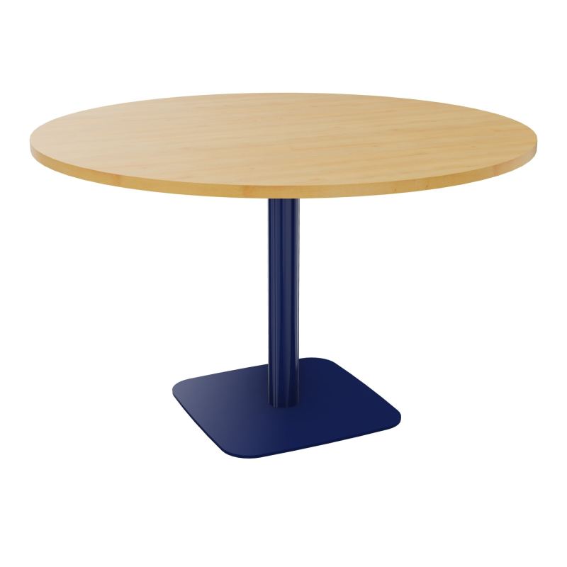 TABLE RONDE Ø120 CM PIED CENTRAL H73,5 CM ÉP. 25 MM  R5 X4