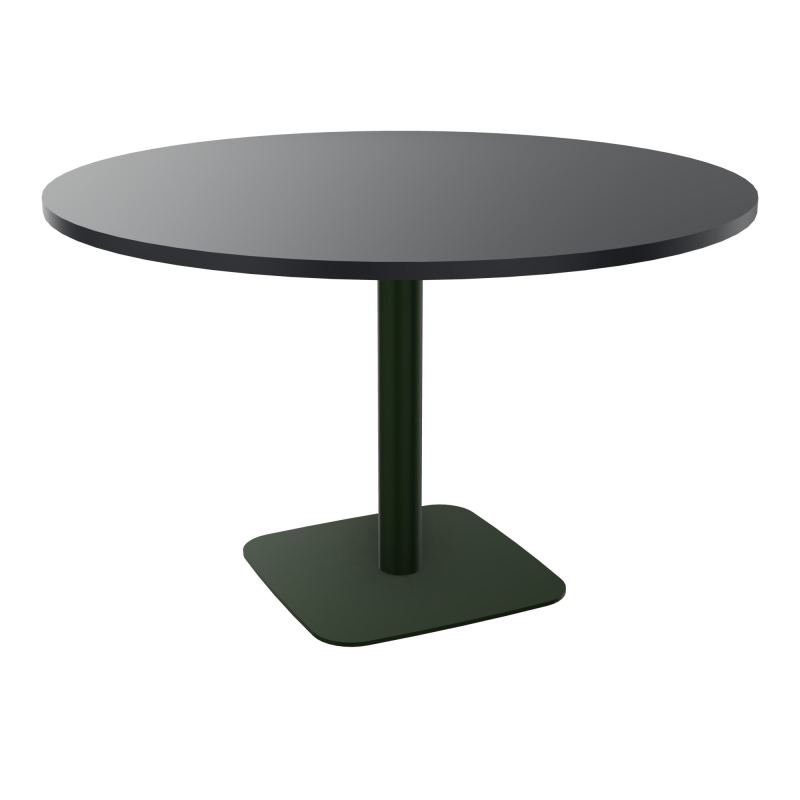 TABLE RONDE Ø120 CM PIED CENTRAL H73,5 CM ÉP. 25 MM  R9 ST