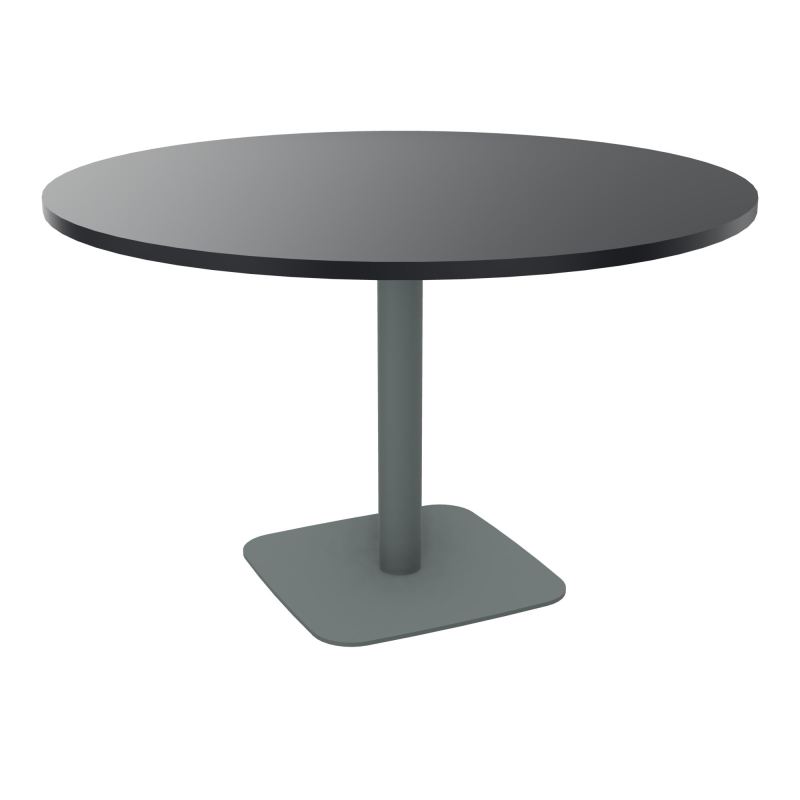 TABLE RONDE Ø120 CM PIED CENTRAL H73,5 CM ÉP. 25 MM  R9 SU