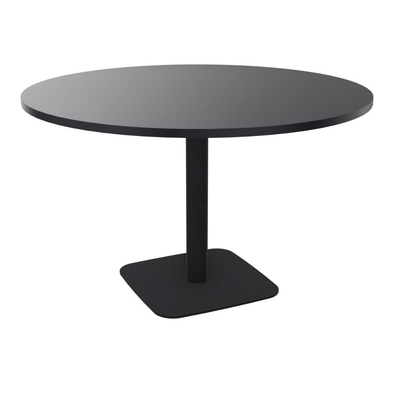TABLE RONDE Ø120 CM PIED CENTRAL H73,5 CM ÉP. 25 MM  R9 ZP