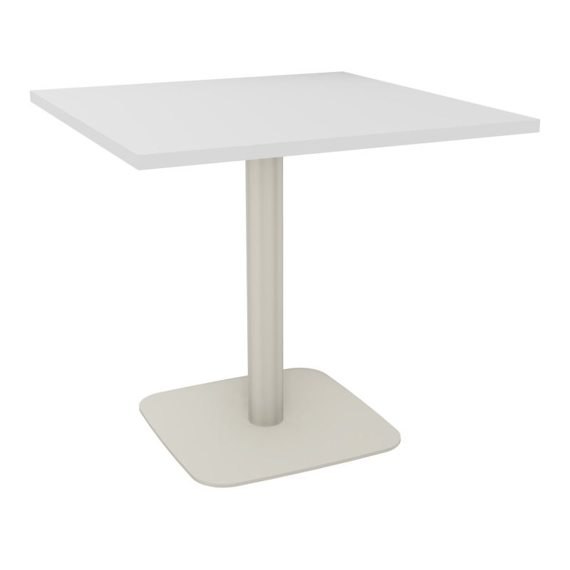 TABLE CARRÉE 80X80 CM PIED CENTRAL H73,5 CM  ÉP. 25 MM  MG ZC
