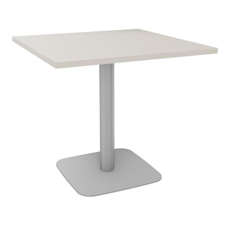 TABLE CARRÉE 80X80 CM PIED CENTRAL H73,5 CM  ÉP. 25 MM  N5 SA
