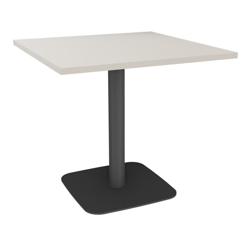 TABLE CARRÉE 80X80 CM PIED CENTRAL H73,5 CM  ÉP. 25 MM  N5 SC