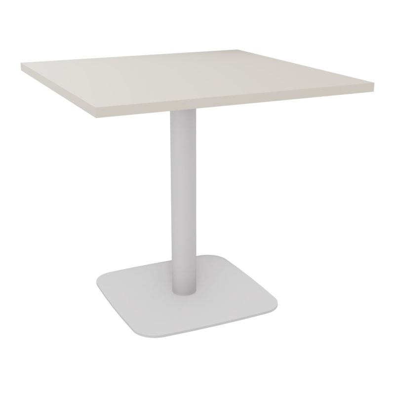 TABLE CARRÉE 80X80 CM PIED CENTRAL H73,5 CM  ÉP. 25 MM  N5 SD