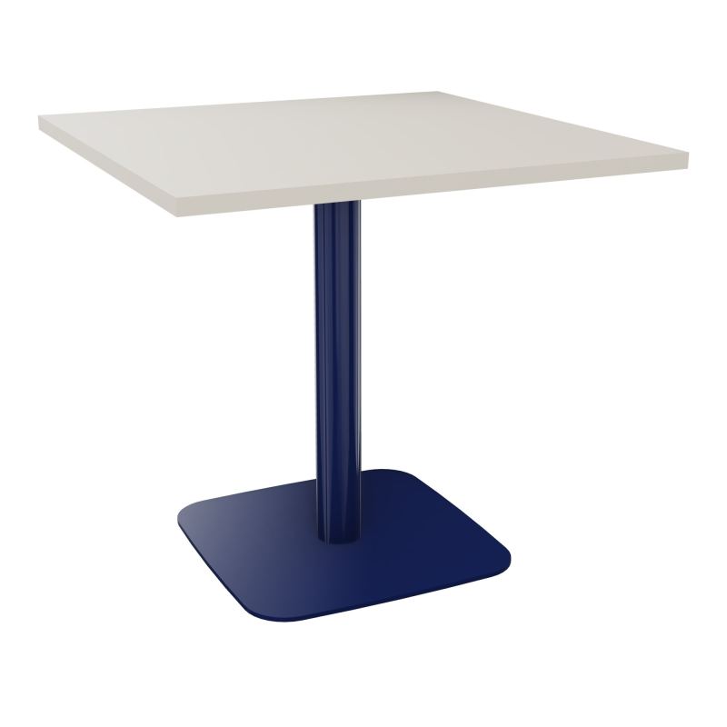 TABLE CARRÉE 80X80 CM PIED CENTRAL H73,5 CM  ÉP. 25 MM  N5 X4