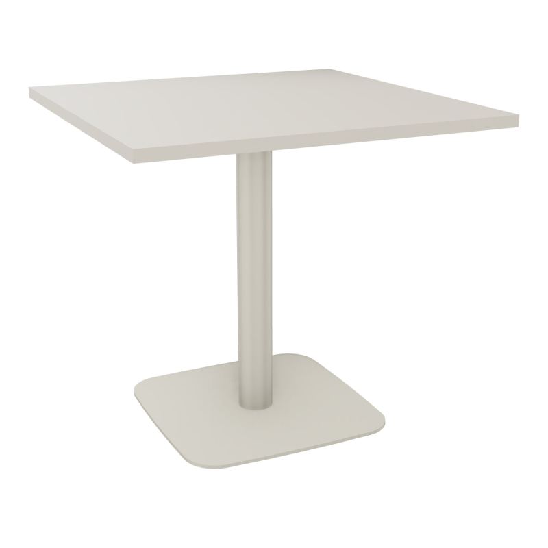 TABLE CARRÉE 80X80 CM PIED CENTRAL H73,5 CM  ÉP. 25 MM  N5 ZC