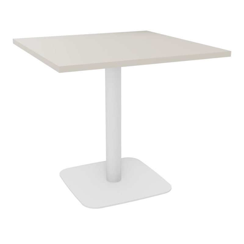 TABLE CARRÉE 80X80 CM PIED CENTRAL H73,5 CM  ÉP. 25 MM  N5 ZO