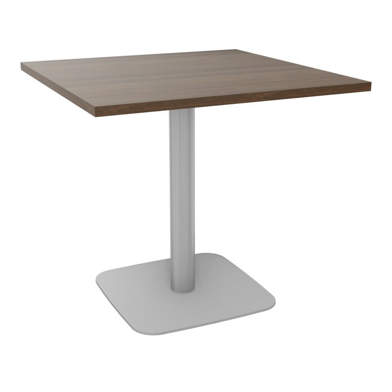 TABLE CARRÉE 80X80 CM PIED CENTRAL H73,5 CM  ÉP. 25 MM  N6 SA