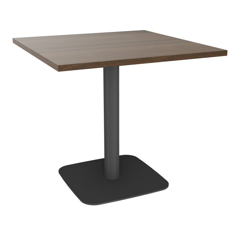 TABLE CARRÉE 80X80 CM PIED CENTRAL H73,5 CM  ÉP. 25 MM  N6 SC