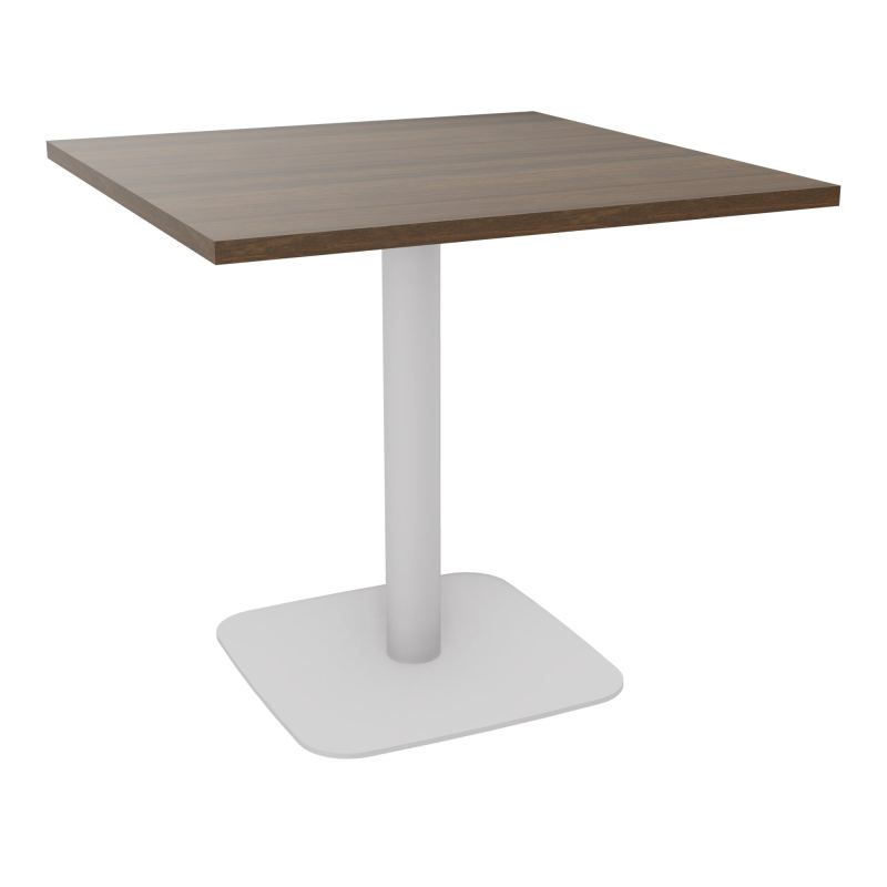 TABLE CARRÉE 80X80 CM PIED CENTRAL H73,5 CM  ÉP. 25 MM  N6 SD