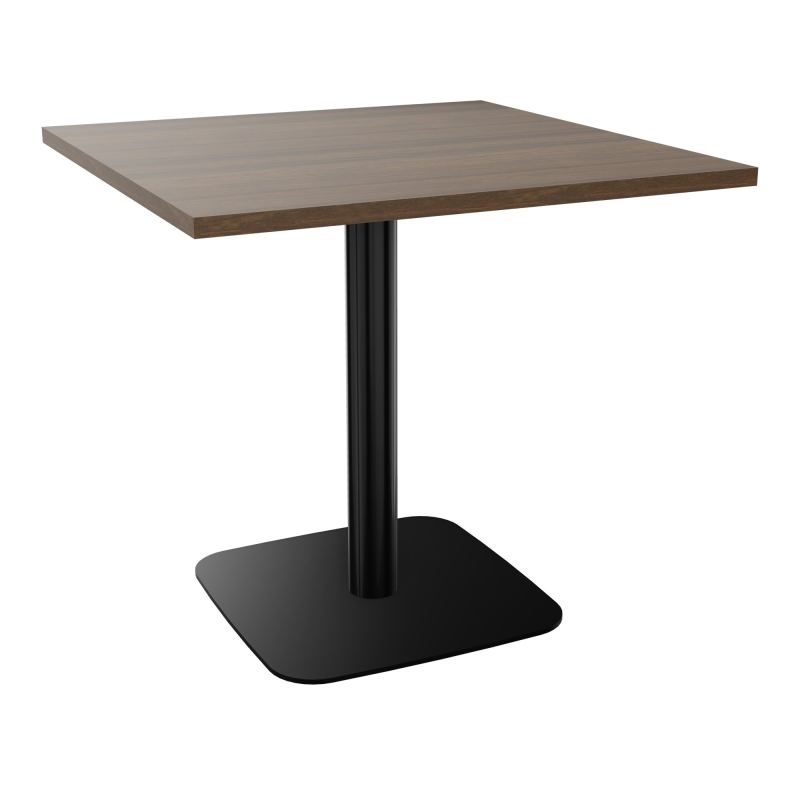 TABLE CARRÉE 80X80 CM PIED CENTRAL H73,5 CM  ÉP. 25 MM  N6 SG
