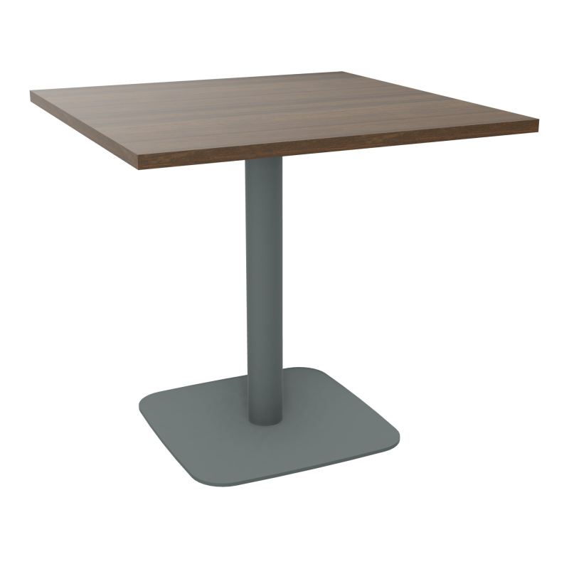 TABLE CARRÉE 80X80 CM PIED CENTRAL H73,5 CM  ÉP. 25 MM  N6 SU
