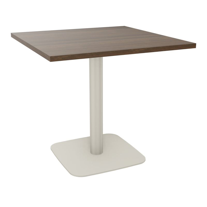 TABLE CARRÉE 80X80 CM PIED CENTRAL H73,5 CM  ÉP. 25 MM  N6 ZC