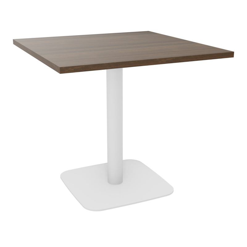 TABLE CARRÉE 80X80 CM PIED CENTRAL H73,5 CM  ÉP. 25 MM  N6 ZO