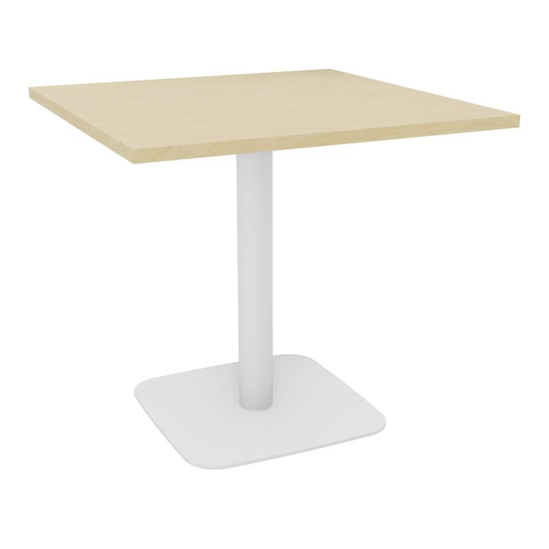 TABLE CARRÉE 80X80 CM PIED CENTRAL H73,5 CM  ÉP. 25 MM  N8 SO