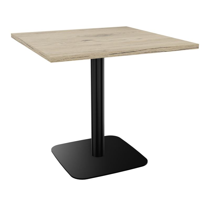 TABLE CARRÉE 80X80 CM PIED CENTRAL H73,5 CM  ÉP. 25 MM  R3 SG