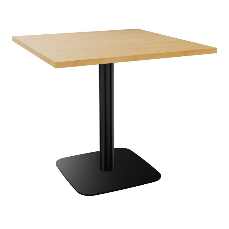 TABLE CARRÉE 80X80 CM PIED CENTRAL H73,5 CM  ÉP. 25 MM  R5 SG