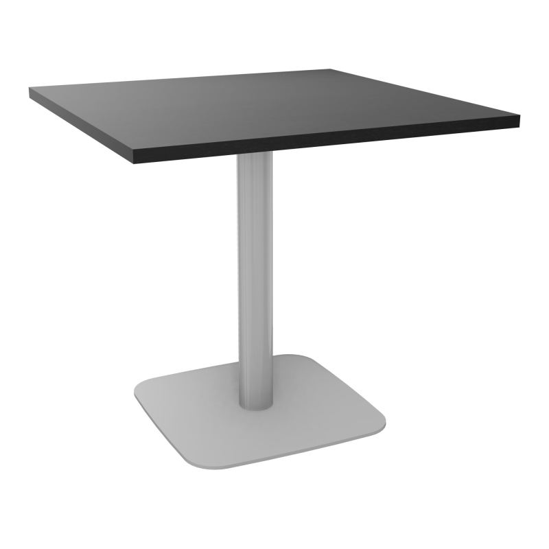 TABLE CARRÉE 80X80 CM PIED CENTRAL H73,5 CM  ÉP. 25 MM  RK SA