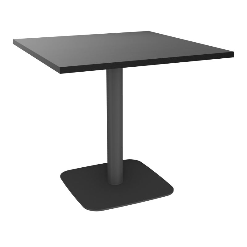 TABLE CARRÉE 80X80 CM PIED CENTRAL H73,5 CM  ÉP. 25 MM  RK SC