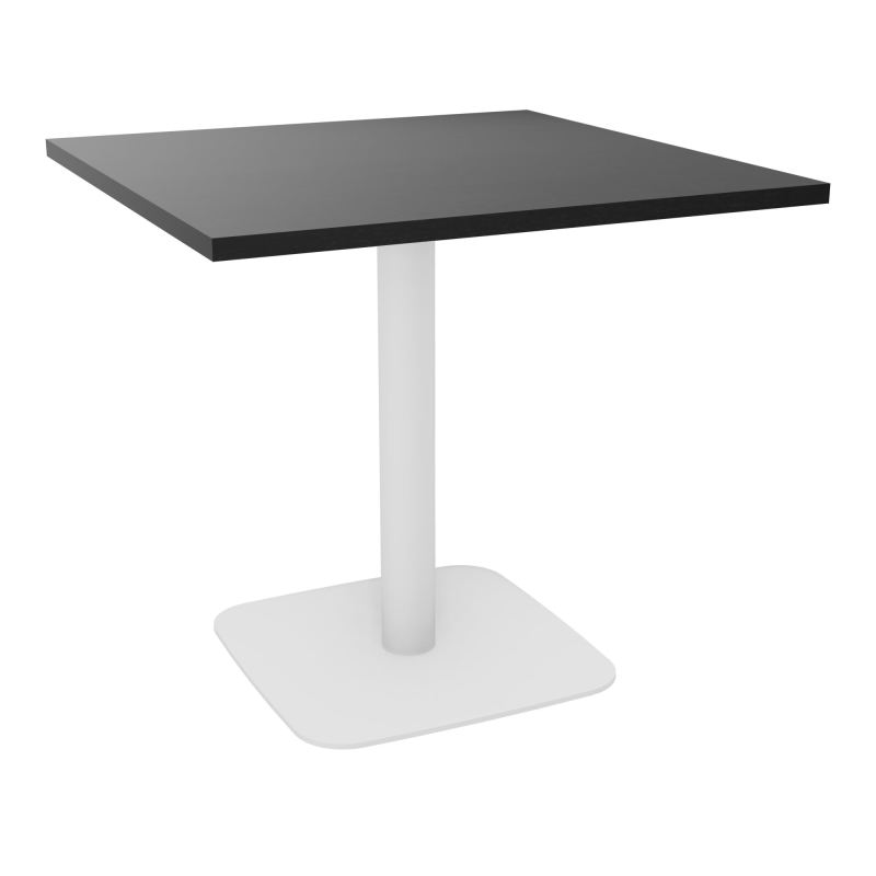 TABLE CARRÉE 80X80 CM PIED CENTRAL H73,5 CM  ÉP. 25 MM  RK ZO